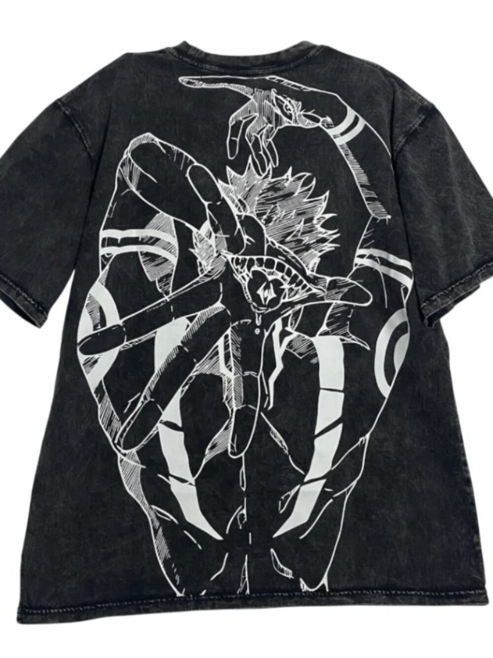 AnimeX Jujutsu Kaisen Sakuna Ryomen Gray Washed Short Sleeve Anime Tee Size 3XL